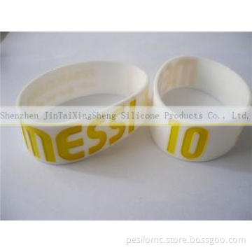 Yellow Silicone Energy Bracelet Anti-dust , Silicone Wristb